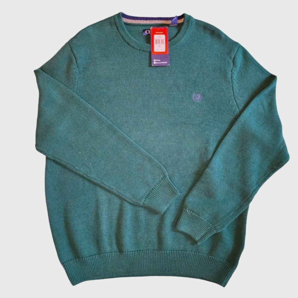 Chaps Men's Sweater Heavyweighti Fit Cotton Crewneck Pullover Sweater XL. NEW